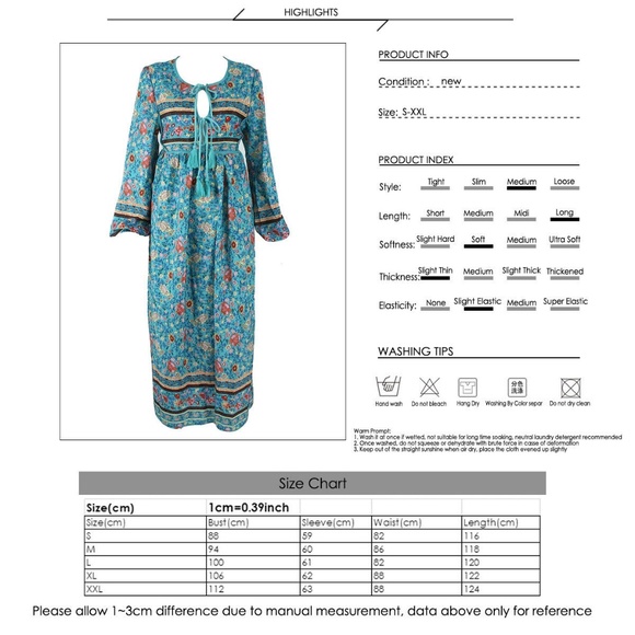 Summer Beach Sundress Boho Evening Party Cocktail - Picture 8 of 8